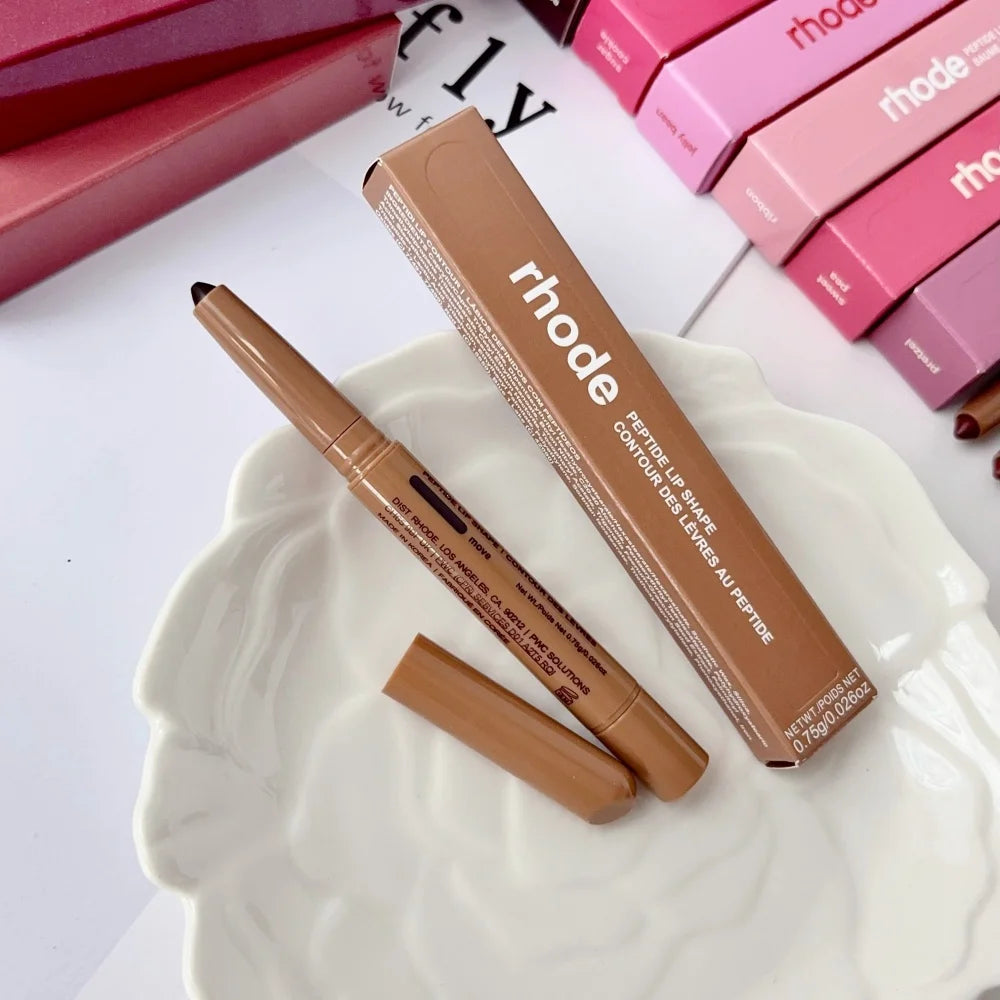 RHODE Peptide Lip Shape Pen Long Lasting Lip Liner Moisturizing Lipstick Gloss Easy To Apply Pocket Blush Cream Skincare Makeup