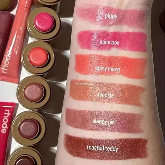 RHODE Skin Balm Jelly Bean Lip Gloss Spicy Marg Juice Box Pocket Blush Stick Non-fading Waterproof Blusher Moisturizing Lipstick