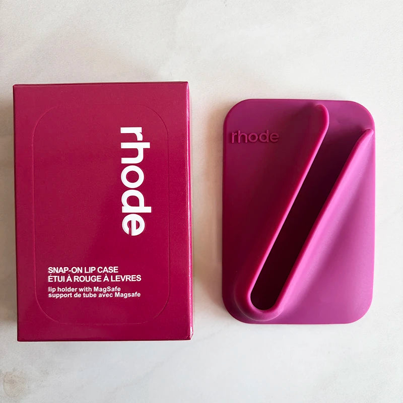 Rhode Lip Gloss Holder Magnetic Phone Case for IPhone 17 16 15 14 13 Pro Max Lipstick Blusher Lip Liner Glazing Milk Skin Care
