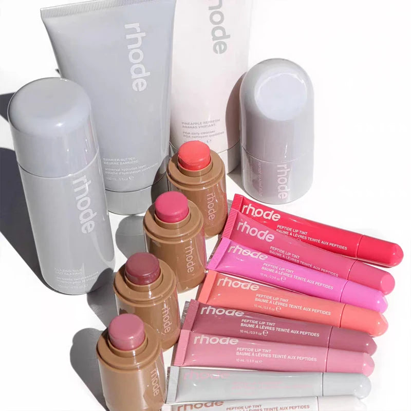 Rhode Lip Gloss Holder Magnetic Phone Case for IPhone 17 16 15 14 13 Pro Max Lipstick Blusher Lip Liner Glazing Milk Skin Care