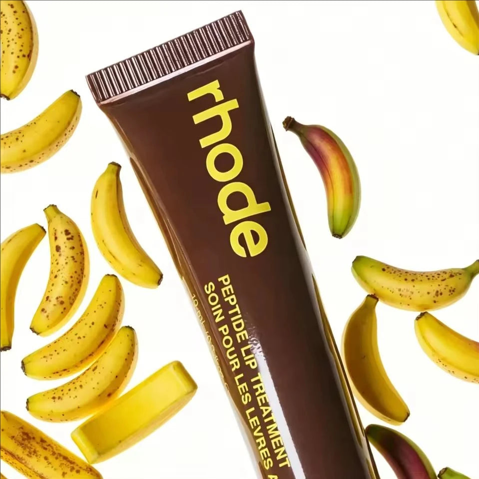 RHODE Limited Edition Lipstick Caramelized Banana New Blue Storage Bag Repair Barrier Gel Essence Fresh in Texture Moisturizing