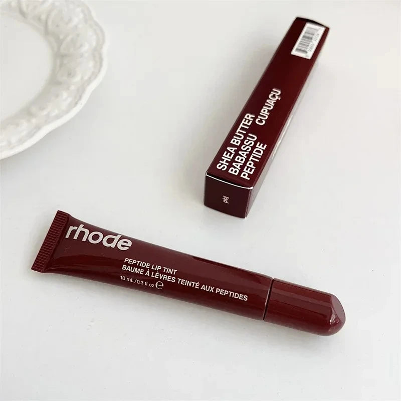 RHODE Limited Edition Lipstick Caramelized Banana New Blue Storage Bag Repair Barrier Gel Essence Fresh in Texture Moisturizing